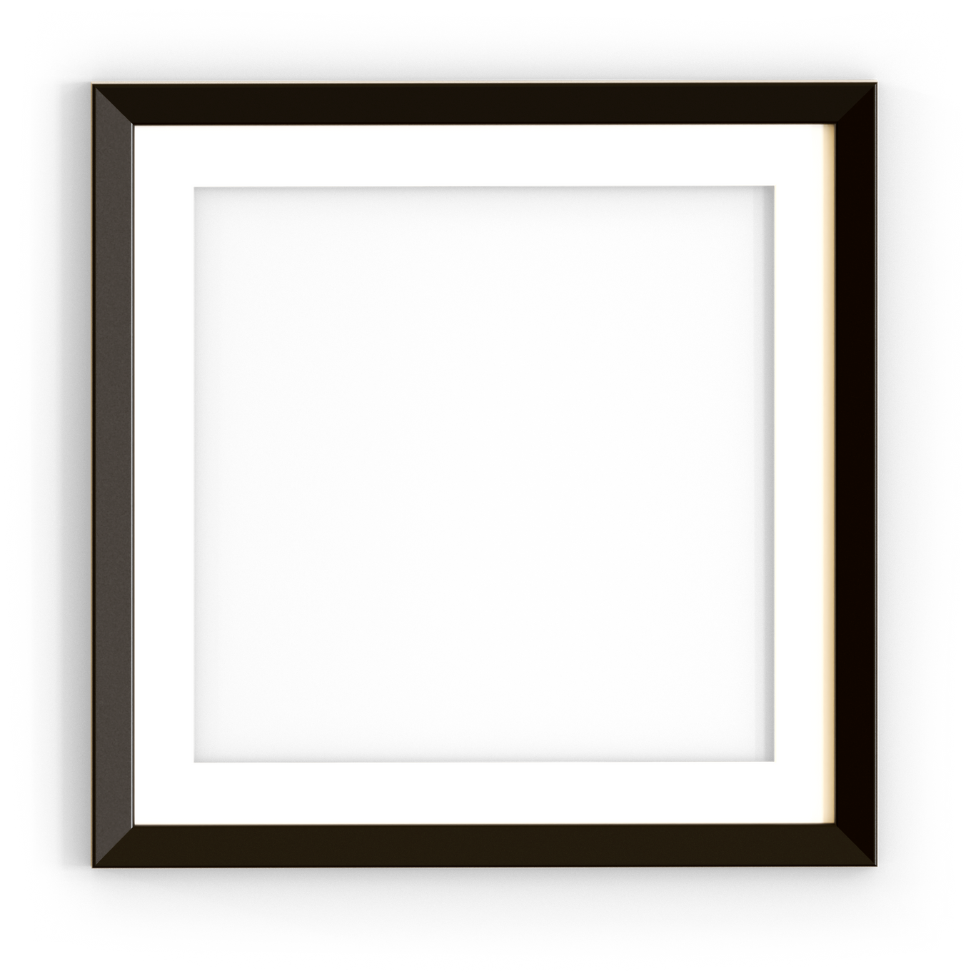 Square Black Iron Frame Mockup Isolated