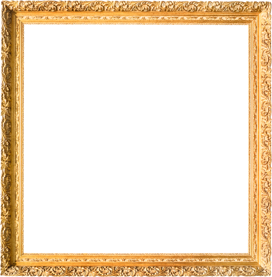 Square Carved Narrow Wooden Painting Frame