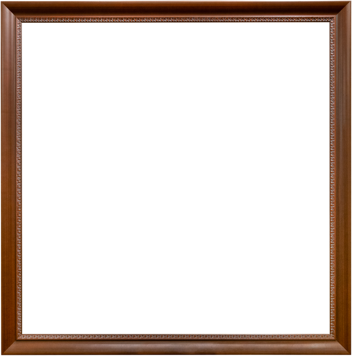 Brown Square Picture Frame Cutout